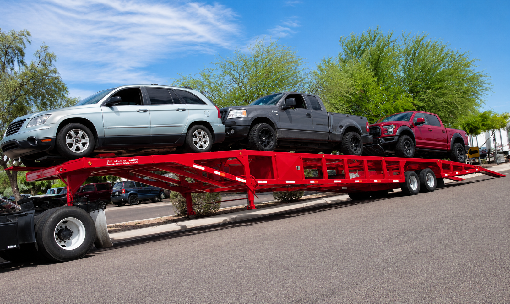 53 or 48 Foot Wedge 3 Car Hauler